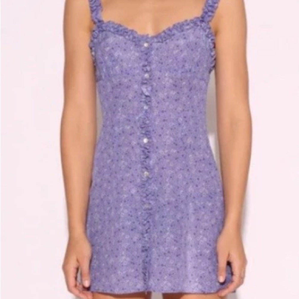 Realisation Par Purple Floral Mini Julia Dress